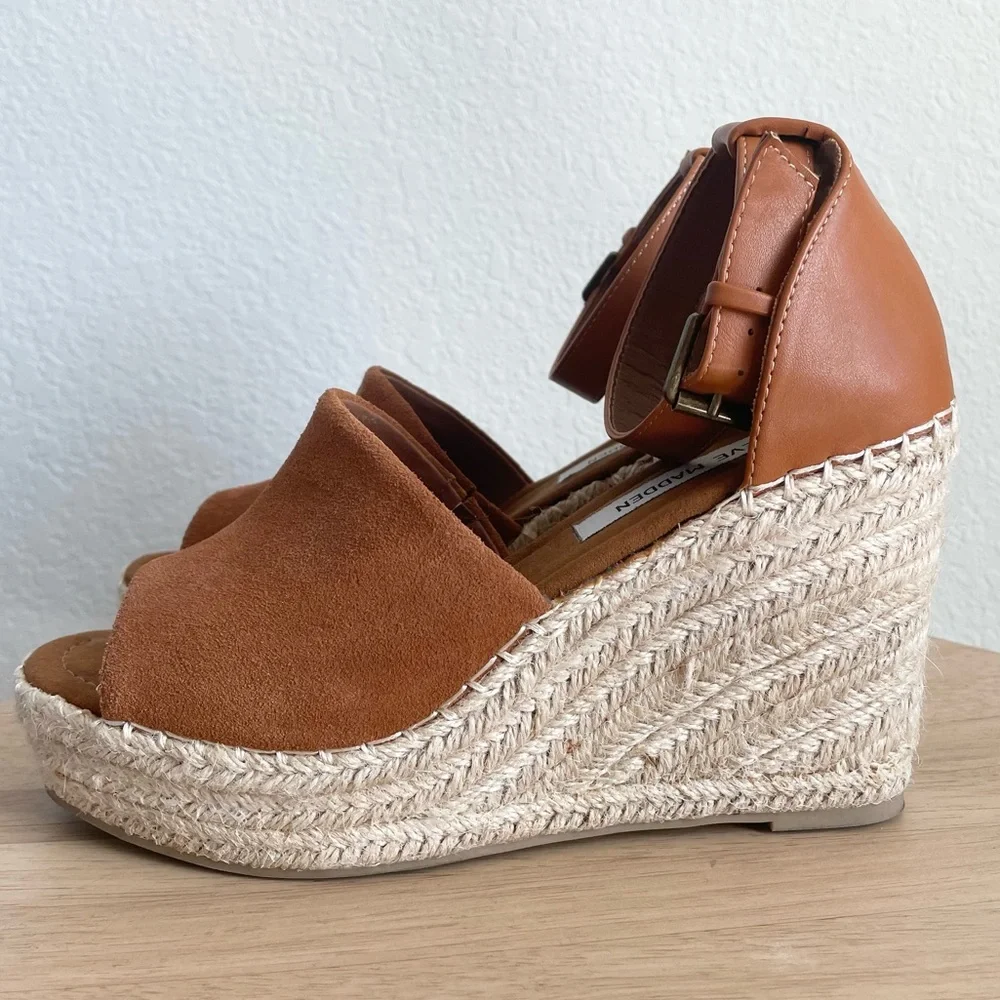 Steve Madden Jaylen Wedge Ankle Strap Espadrille Sandal